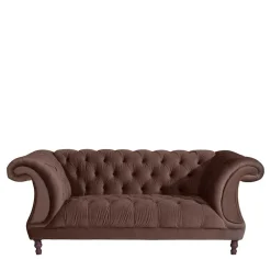 Pharao24 Wohnzimmer Couch braun Rennia> 2 Sitzer Sofa