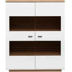 Vitrinenschrank|Wohnzimmervitrinen*Pharao24 Wohnzimmer Highboard Luzie