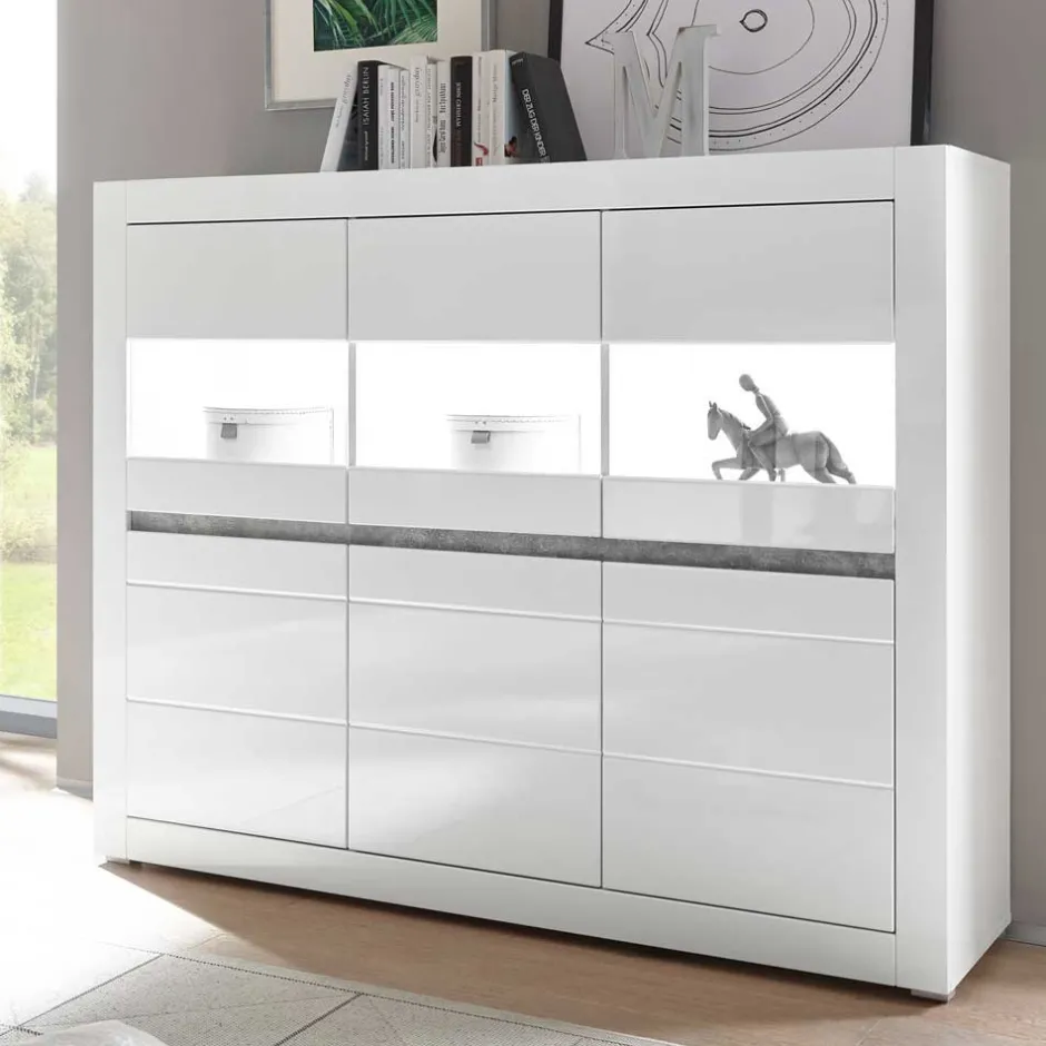 Pharao24 Wohnzimmer Highboard Novinza> Wohnzimmerkommoden|Wohnzimmerschrank