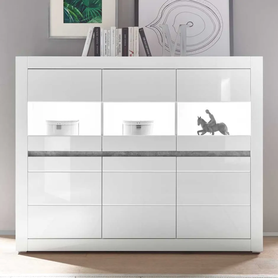 Pharao24 Wohnzimmer Highboard Novinza> Wohnzimmerkommoden|Wohnzimmerschrank