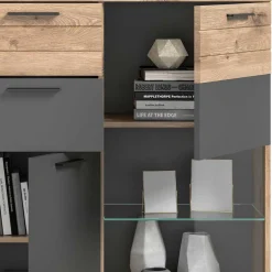 Vitrinenschrank|Wohnzimmervitrinen*Pharao24 Wohnzimmer Highboard Plestna