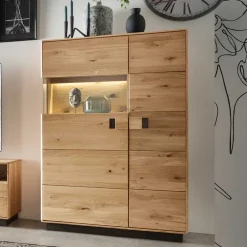 Pharao24 Wohnzimmer Highboard Seldran> Vitrinenschrank|Stauraumvitrinen