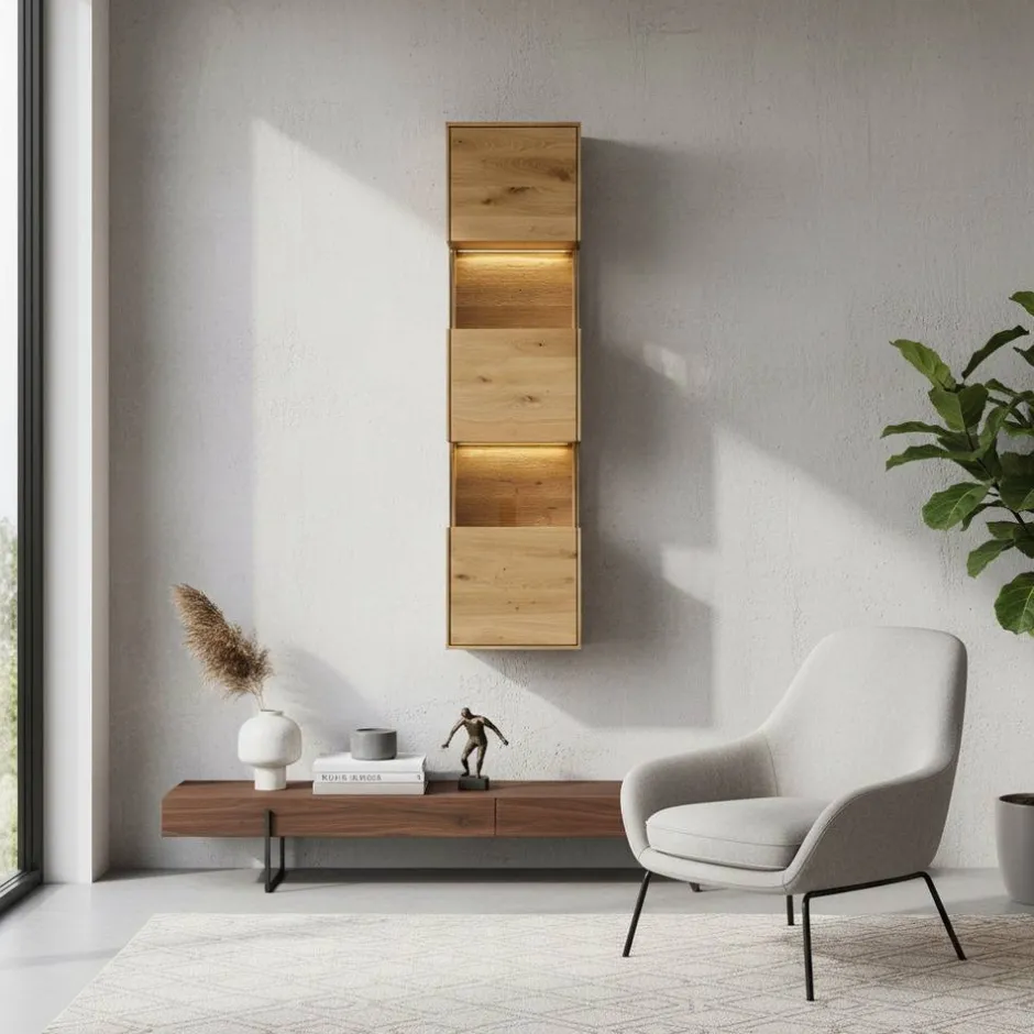 Pharao24 Wohnzimmer Hänge Vitrinenschrank Klever> Wandvitrinen