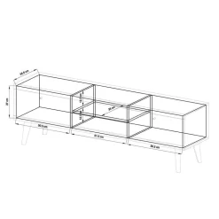 Massivholz Wohnwände*Pharao24 Wohnzimmer Kombi Levanca