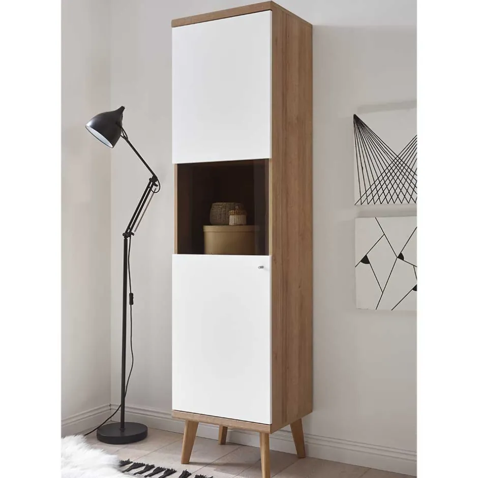 Massivholz Wohnwände*Pharao24 Wohnzimmer Kombination Levanca