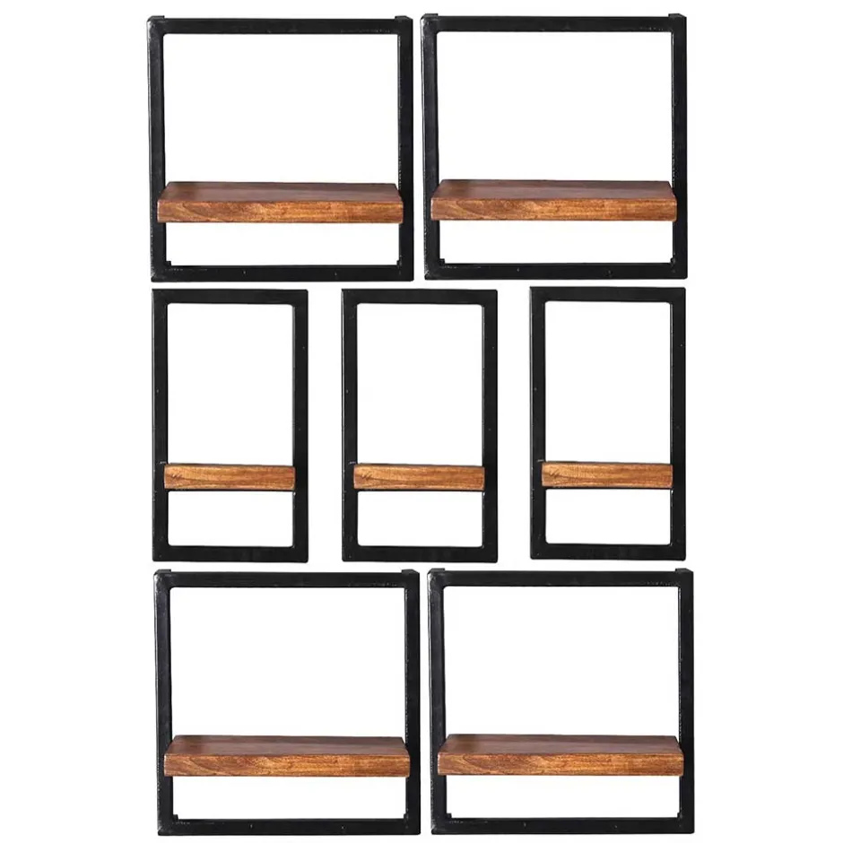 Hängeregale*Pharao24 Wohnzimmer Regal Set India