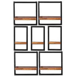 Hängeregale*Pharao24 Wohnzimmer Regal Set India