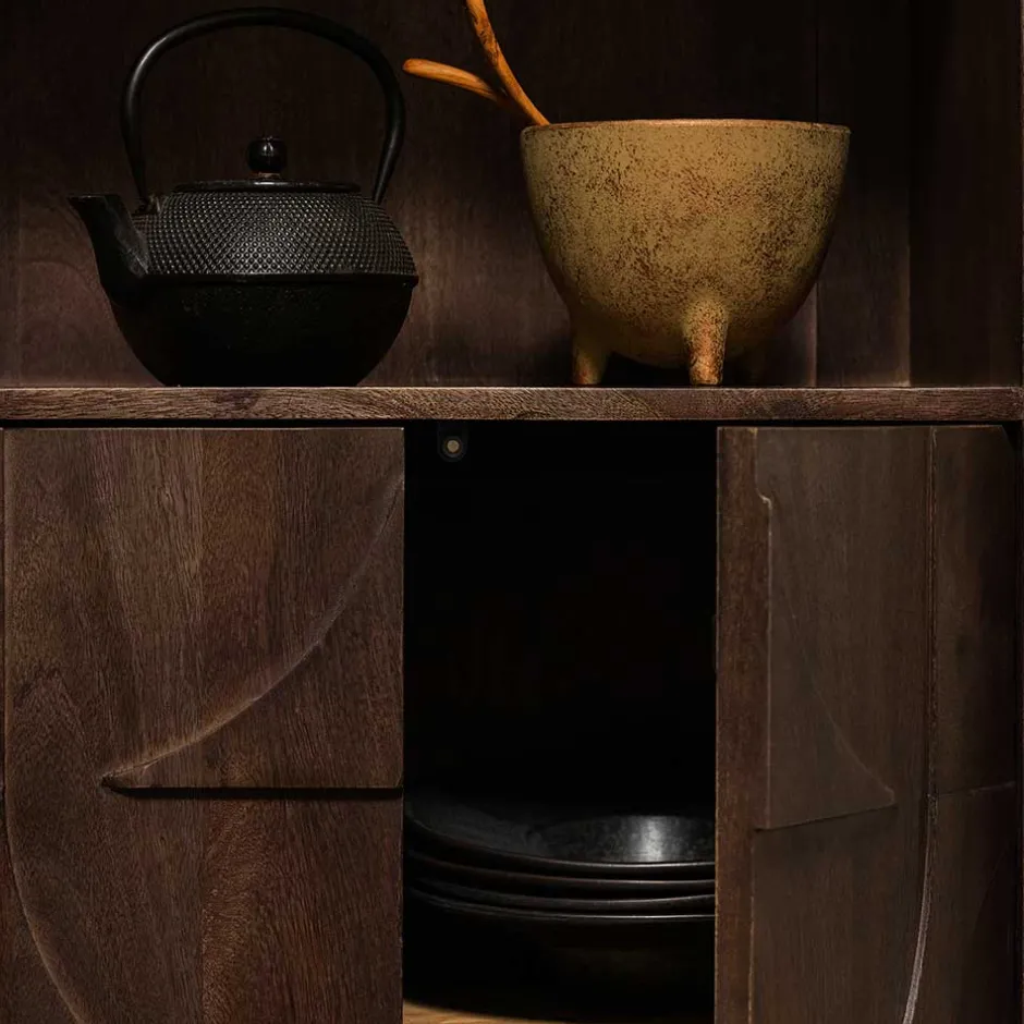 Pharao24 Wohnzimmer Schrank Florian> Vitrinenschrank|Wohnzimmervitrinen