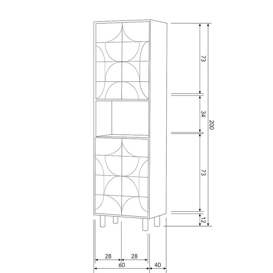 Pharao24 Wohnzimmer Schrank Florian> Vitrinenschrank|Wohnzimmervitrinen