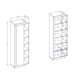 Vitrinenschrank*Pharao24 Wohnzimmer Schrank Prismo