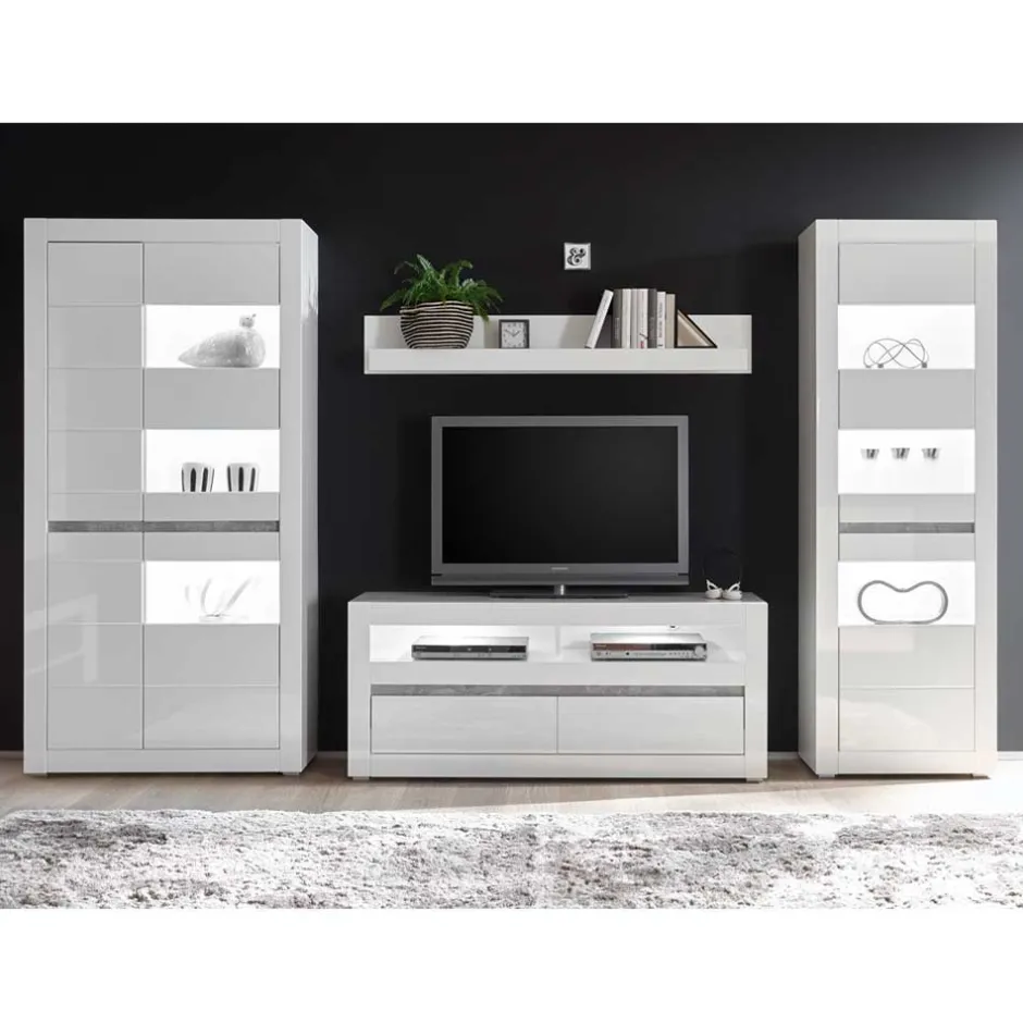 Wohnwand 300 Cm|Moderne Wohnwände*Pharao24 Wohnzimmer Schrankwand Novinza