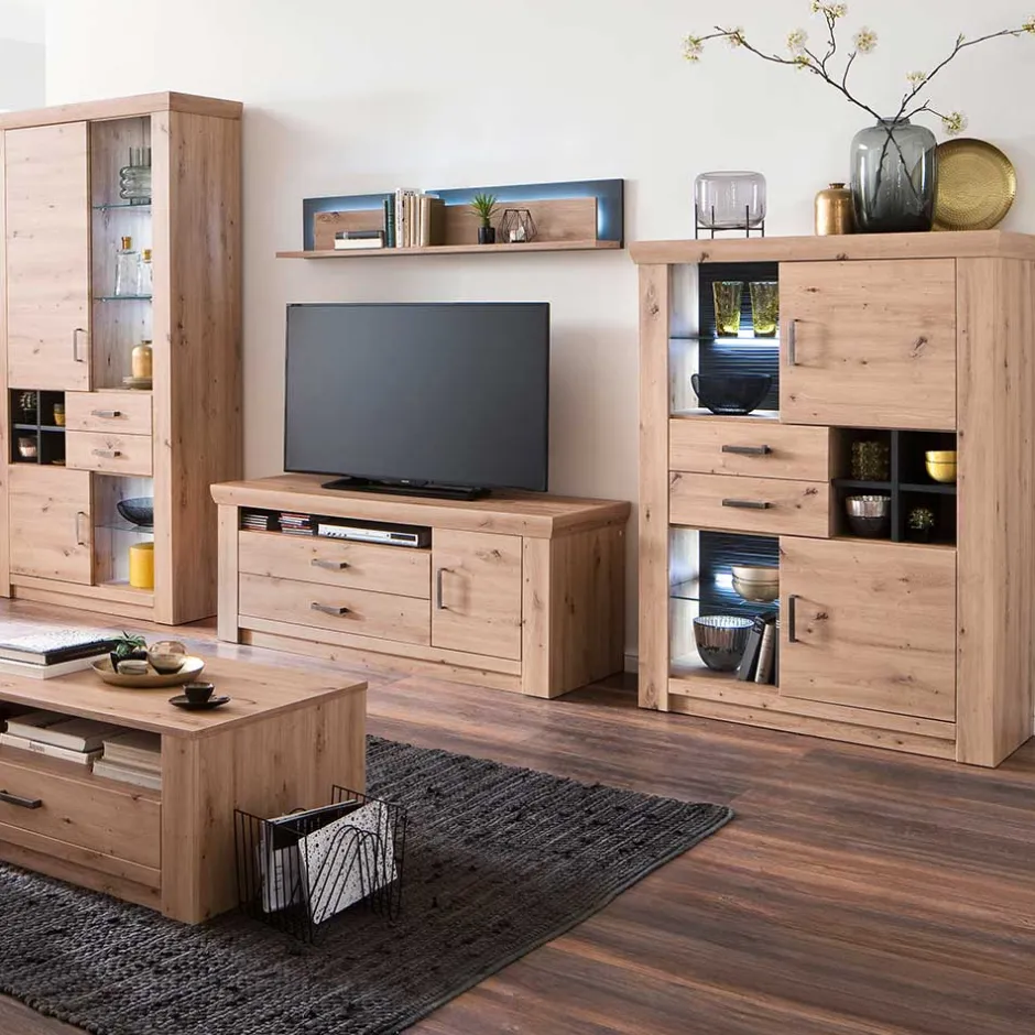 Pharao24 Wohnzimmer Schrankwand Tridovina> Wohnwand 350 Cm|Moderne Wohnwände