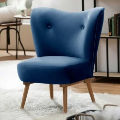 Pharao24 Wohnzimmer Sessel dunkelblau Bechir> Wohnzimmer Sessel