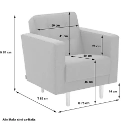 Wohnzimmer Sessel*Pharao24 Wohnzimmer Sessel Loytima