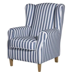 Pharao24 Wohnzimmer Sessel Streifen Taba> Ohrensessel