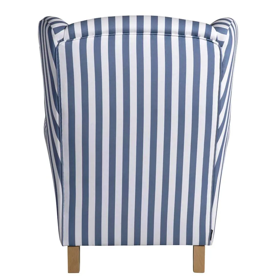 Pharao24 Wohnzimmer Sessel Streifen Taba> Ohrensessel