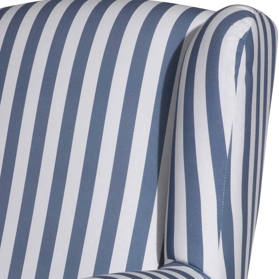 Pharao24 Wohnzimmer Sessel Streifen Taba> Ohrensessel