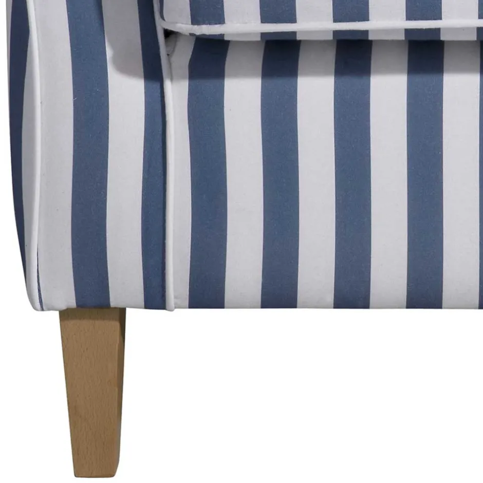 Pharao24 Wohnzimmer Sessel Streifen Taba> Ohrensessel