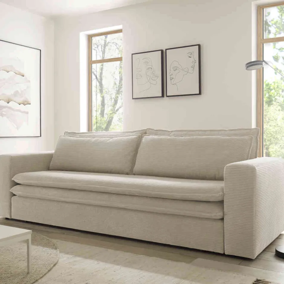 Pharao24 Wohnzimmer Sofa Beige Edance> Polstermöbel|Wohnzimmercouch