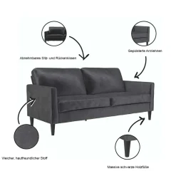 3 Sitzer Sofa*Pharao24 Wohnzimmer Sofa Contreros