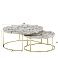 Beistelltische|Couchtische*Pharao24 Wohnzimmer Tisch Set Synaro