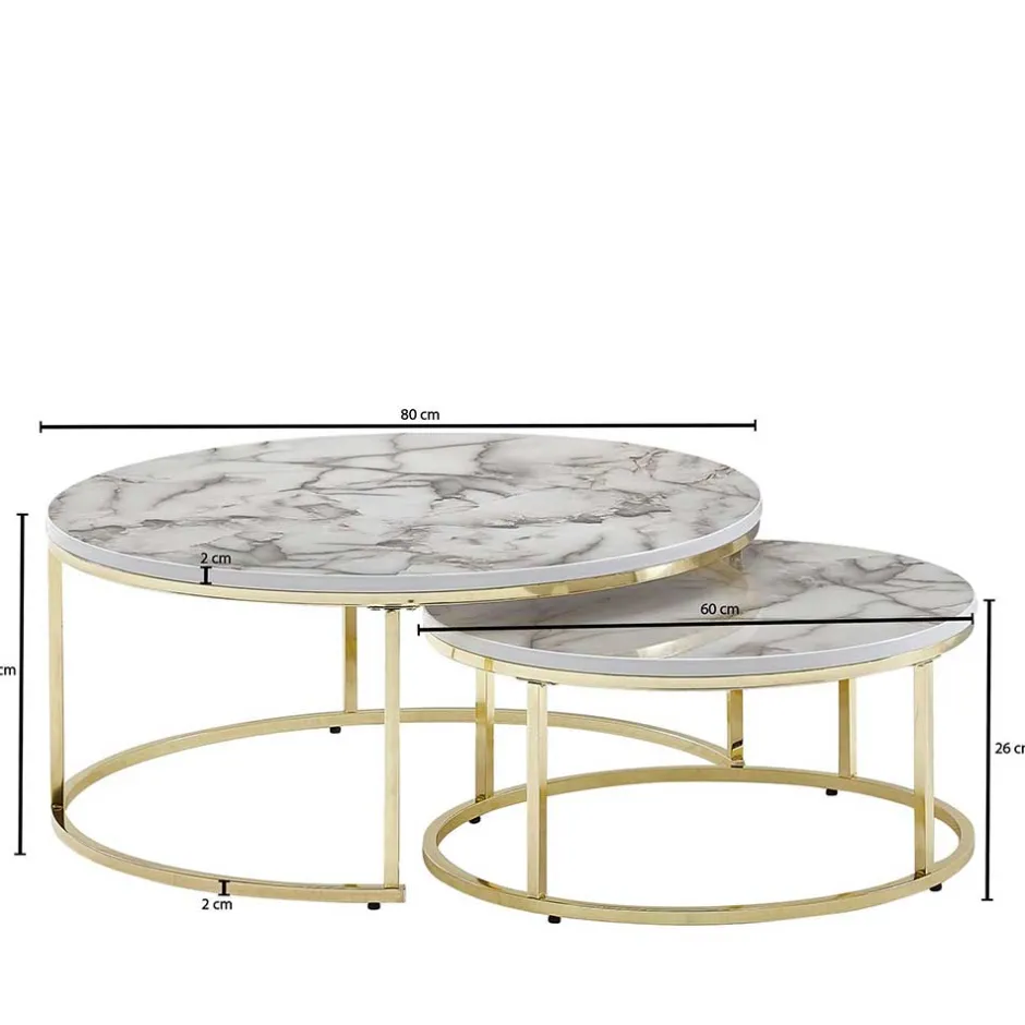 Beistelltische|Couchtische*Pharao24 Wohnzimmer Tisch Set Synaro