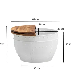 Truhen*Pharao24 Wohnzimmer Truhentisch Bangka