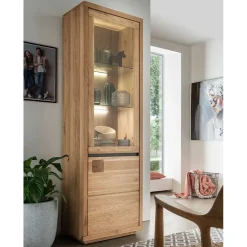 Massivholzmöbel|Vitrinenschrank*Pharao24 Wohnzimmer Vitrine Shailina