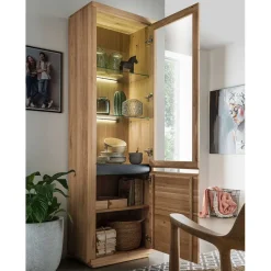 Massivholzmöbel|Vitrinenschrank*Pharao24 Wohnzimmer Vitrine Shailina