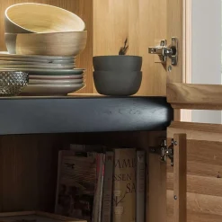 Massivholzmöbel|Vitrinenschrank*Pharao24 Wohnzimmer Vitrine Shailina