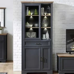 Pharao24 Wohnzimmer Vitrinenschrank Valgura> Wohnzimmervitrinen|Vitrinenschrank