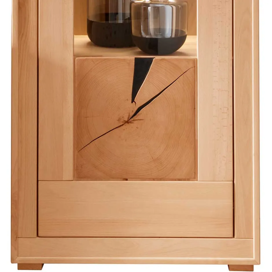 Pharao24 Wohnzimmer Vitrinenschrank Olmedo> Massivholzmöbel|Vitrinenschrank