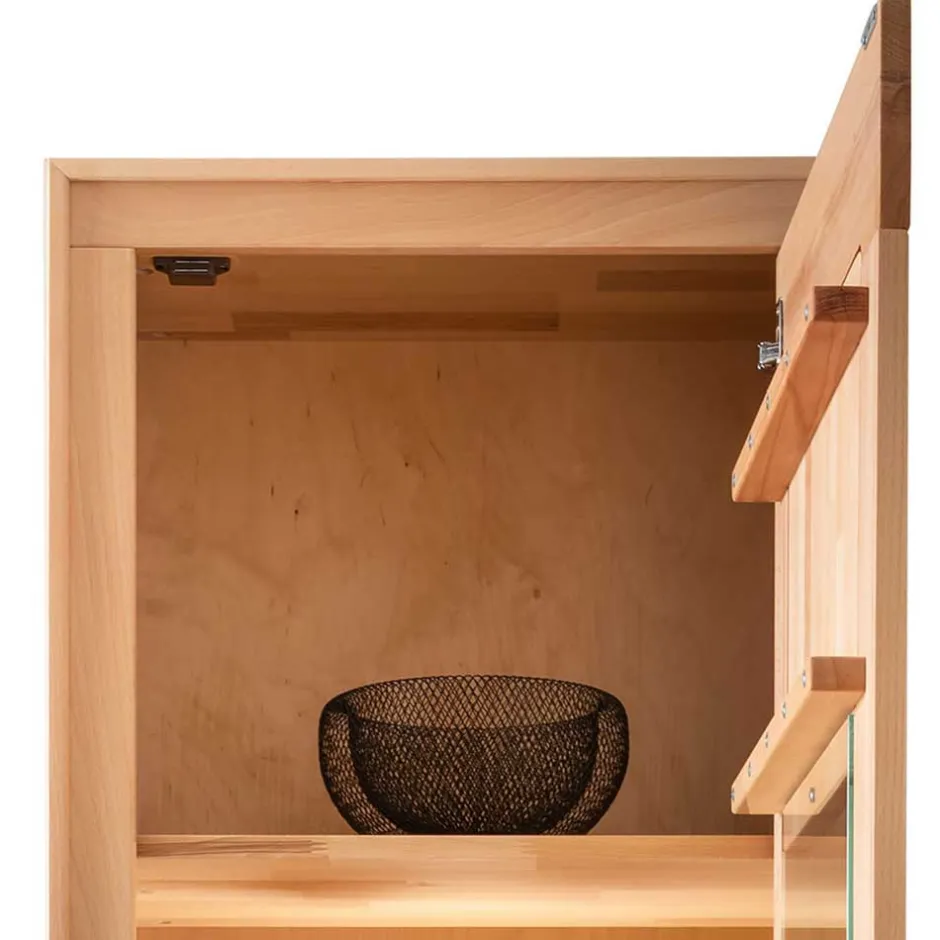 Pharao24 Wohnzimmer Vitrinenschrank Olmedo> Massivholzmöbel|Vitrinenschrank