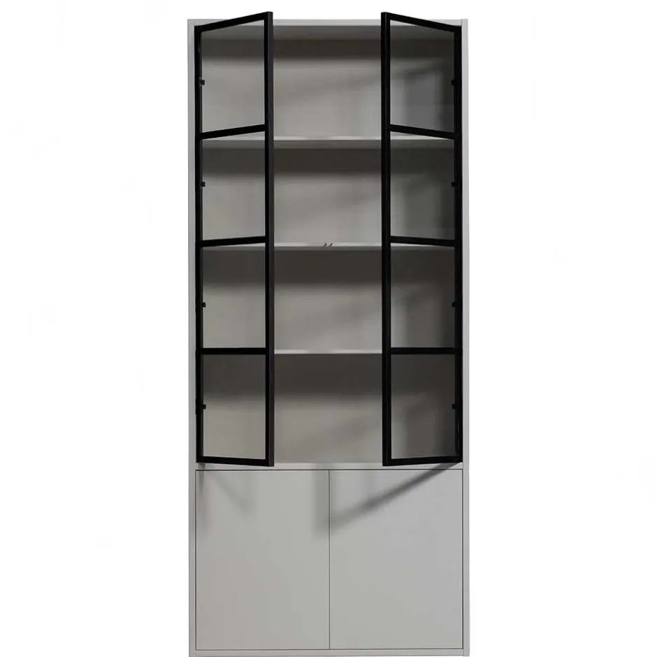 Pharao24 Wohnzimmer Vitrinenschrank Edmonda> Massivholzmöbel|Vitrinenschrank