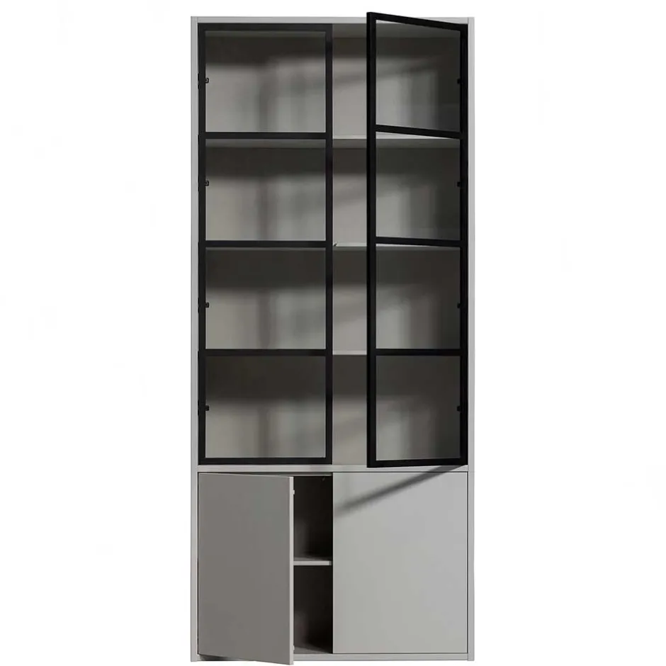 Pharao24 Wohnzimmer Vitrinenschrank Edmonda> Massivholzmöbel|Vitrinenschrank