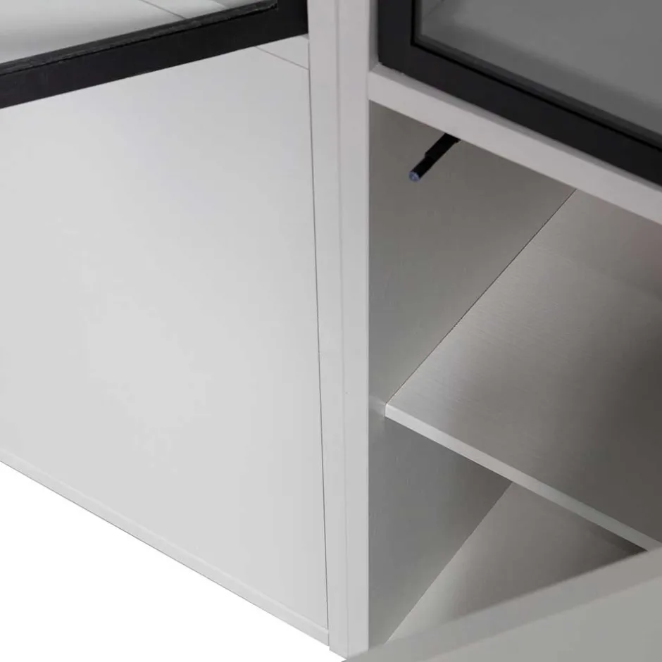 Pharao24 Wohnzimmer Vitrinenschrank Edmonda> Massivholzmöbel|Vitrinenschrank