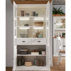 Massivholzmöbel|Vitrinenschrank*Pharao24 Wohnzimmer Vitrinenschrank Greeks