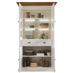 Massivholzmöbel|Vitrinenschrank*Pharao24 Wohnzimmer Vitrinenschrank Greeks