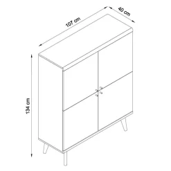 Wohnwand 300 Cm|Massivholz Wohnwände*Pharao24 Wohnzimmer Wohnwand Levanca
