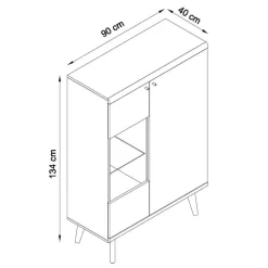 Wohnwand 300 Cm|Massivholz Wohnwände*Pharao24 Wohnzimmer Wohnwand Levanca