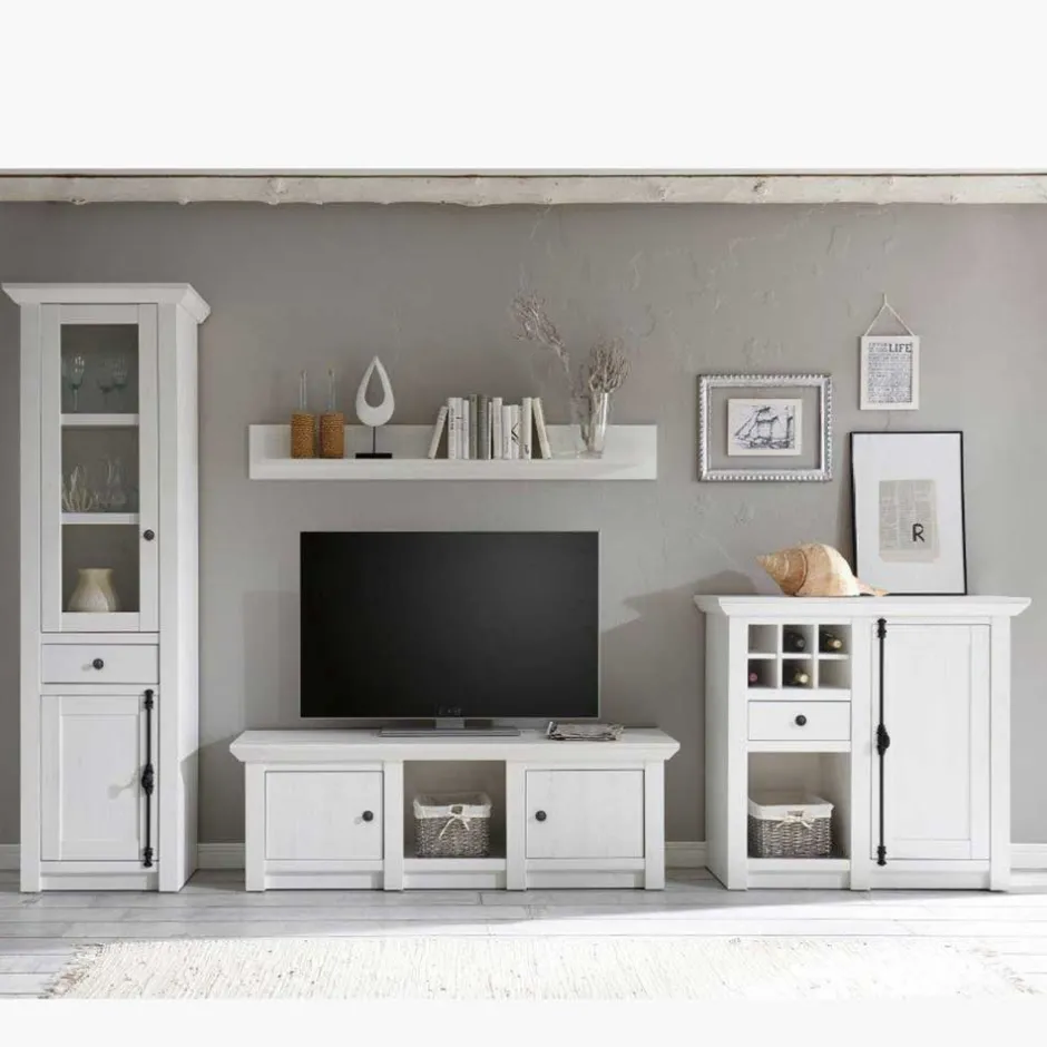 Wohnwand 300 Cm*Pharao24 Wohnzimmer Wohnwand Pantina