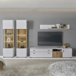 Pharao24 Wohnzimmer Wohnwand Saladd> Wohnwand 300 Cm|Moderne Wohnwände