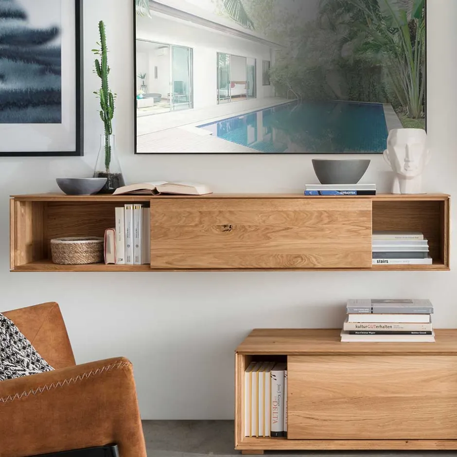 Hängeregale|Massivholzregale*Pharao24 Wohnzimmerregal Rennia
