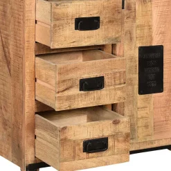 Massivholzmöbel|Vitrinenschrank*Pharao24 Wohnzimmerschrank Scalinar