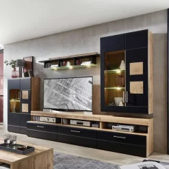 Wohnzimmerschrank|Wohnwand 350 Cm*Pharao24 Wohnzimmerschrankwand Beldar