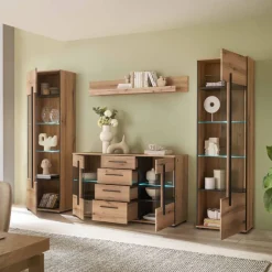 Moderne Wohnwände|Wohnwand 250 Cm*Pharao24 Wohnzimmerschrankwand Cemutra