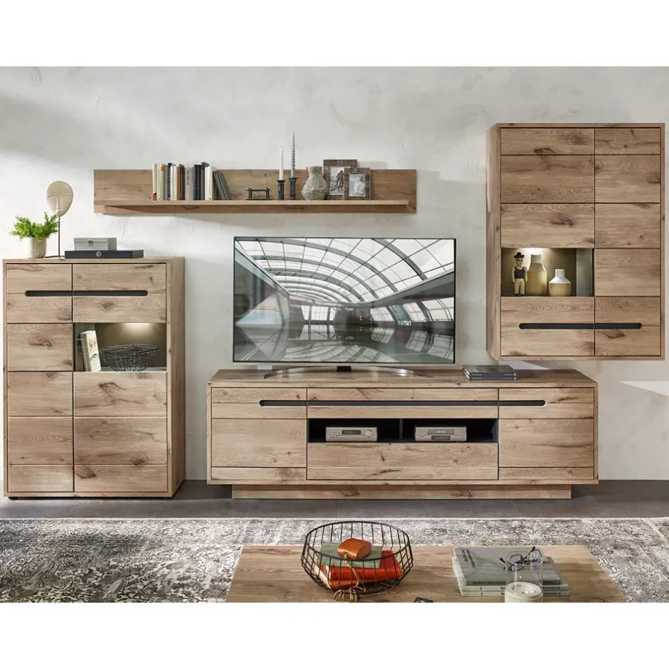 Pharao24 Wohnzimmerschrankwand Griffin> Moderne Wohnwände