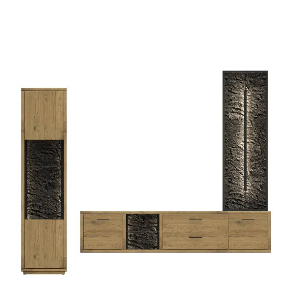 Pharao24 Wohnzimmerschrankwand Ostoro> Moderne Wohnwände|Wohnwand 250 Cm