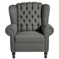 Ohrensessel*Pharao24 Wohnzimmersessel Anthrazit Acerenzus