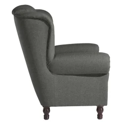 Ohrensessel*Pharao24 Wohnzimmersessel Anthrazit Acerenzus